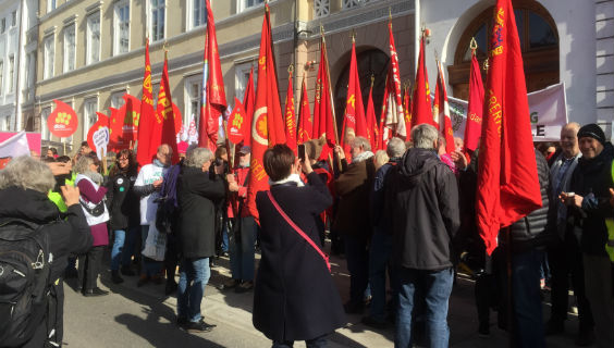 Demonstration ved forligsinstitutionen